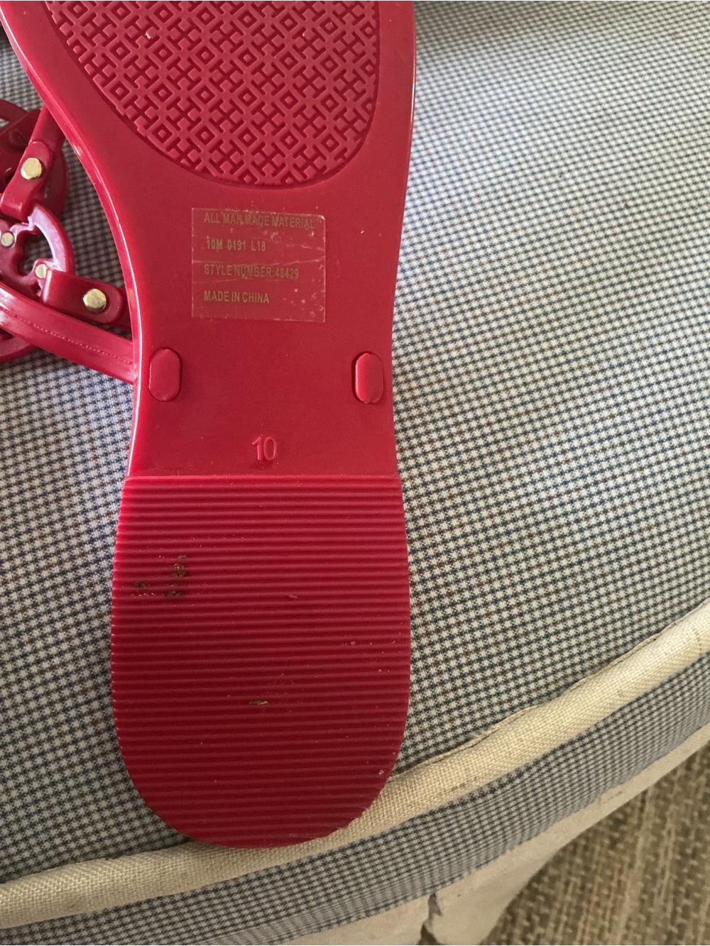 Tory Burch Pink-Red Miller Thong Sandals - Picture 4 of 4